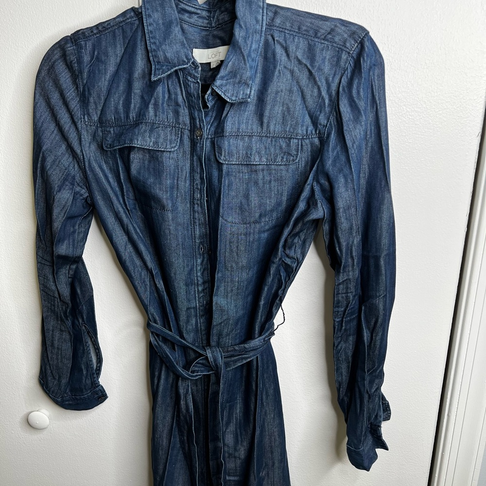 Denim Belted shirt dress